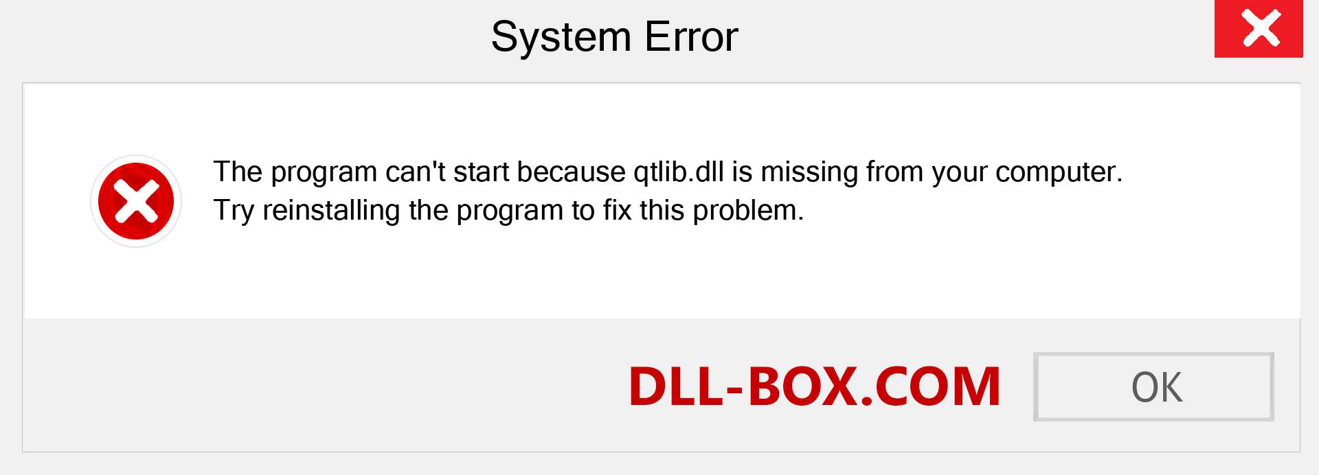  qtlib.dll file is missing?. Download for Windows 7, 8, 10 - Fix  qtlib dll Missing Error on Windows, photos, images